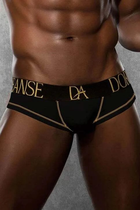 Erkek Pamuklu Likralı Siyah Slip Model Mini Boxer