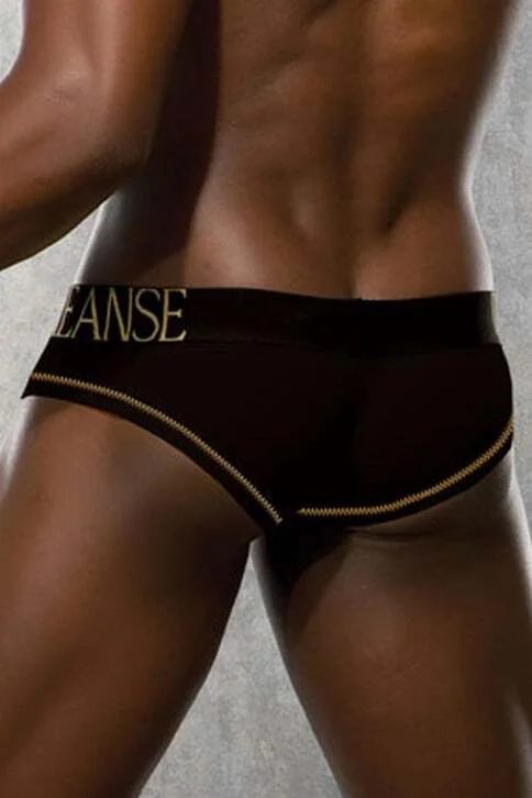 Erkek Pamuklu Likralı Siyah Slip Model Mini Boxer