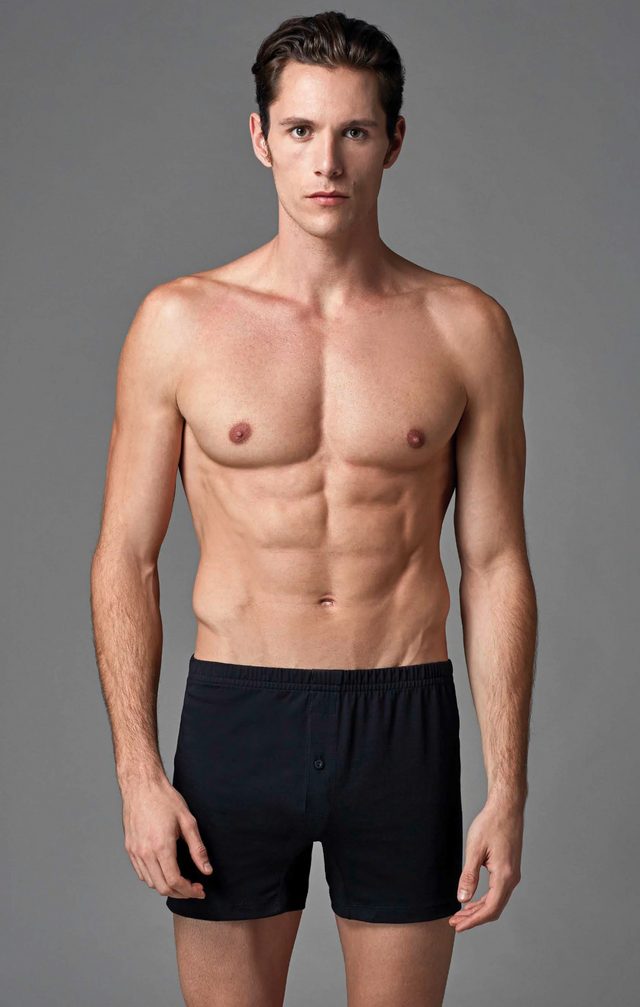 Erkek Pamuklu Siyah Beyaz 2'li Boxer