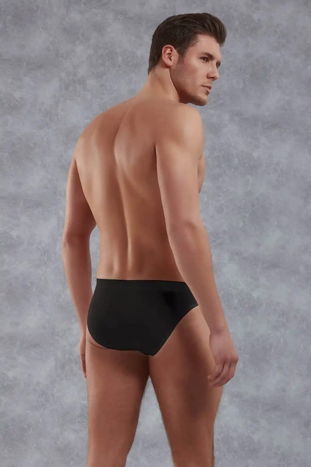 Erkek Siyah Lastikli Bel Slip 