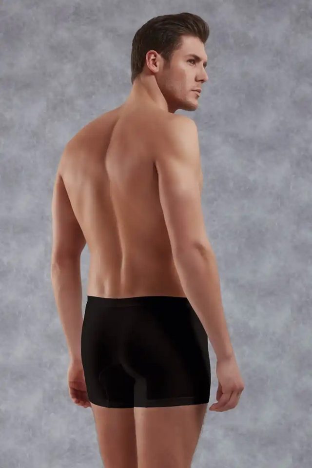 Erkek Siyah Modal Torbalı İnce Bel Bantlı Normal Paça Boxer 