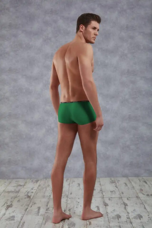 Erkek Yeşil Polyamid Mini Paça Boxer   