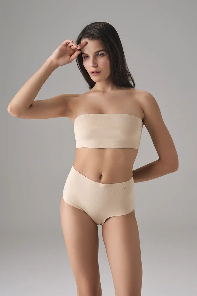 Kadın Ten Rengi Dikişsiz Yüksek Bel Slip