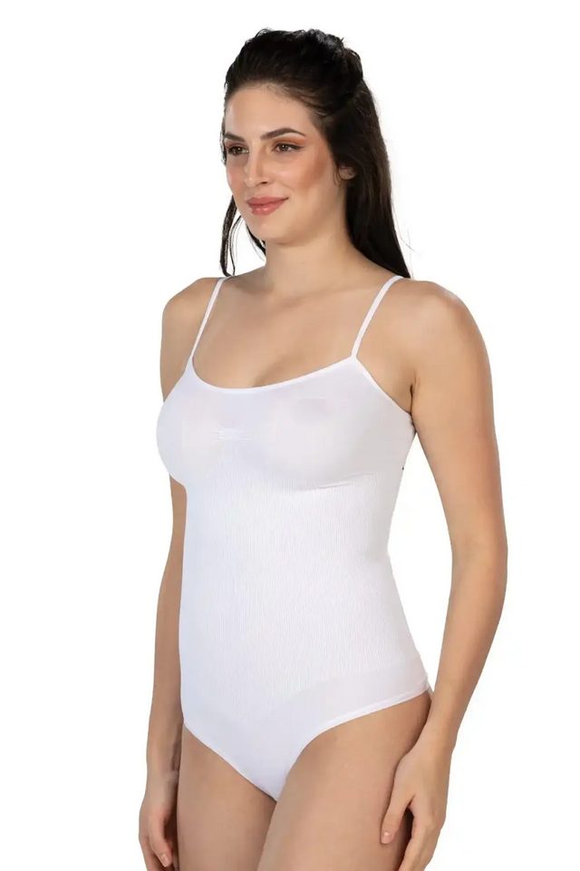 Beyaz İp Askılı Ribana String Body