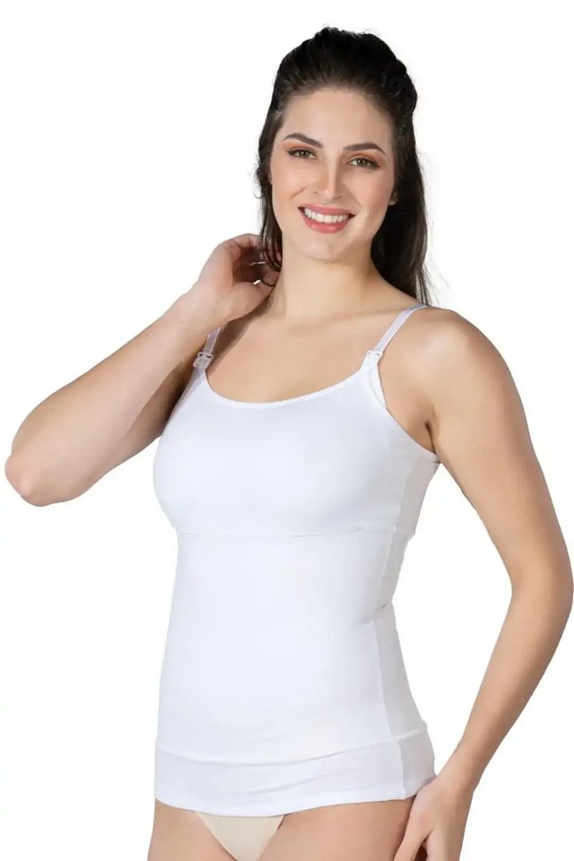 Beyaz Modal Cotton Emzirme Atlet Korse