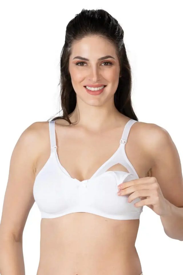 Beyaz Modal Cotton Emzirme Sütyen