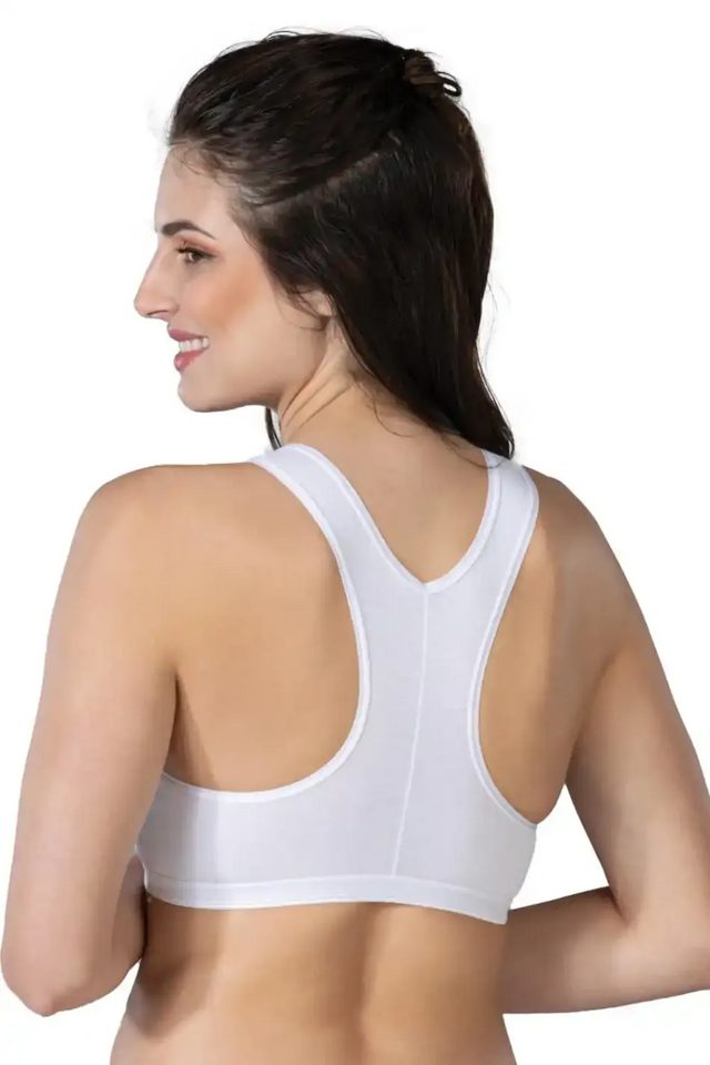 Beyaz Modal Cotton Sporcu Büstiyer