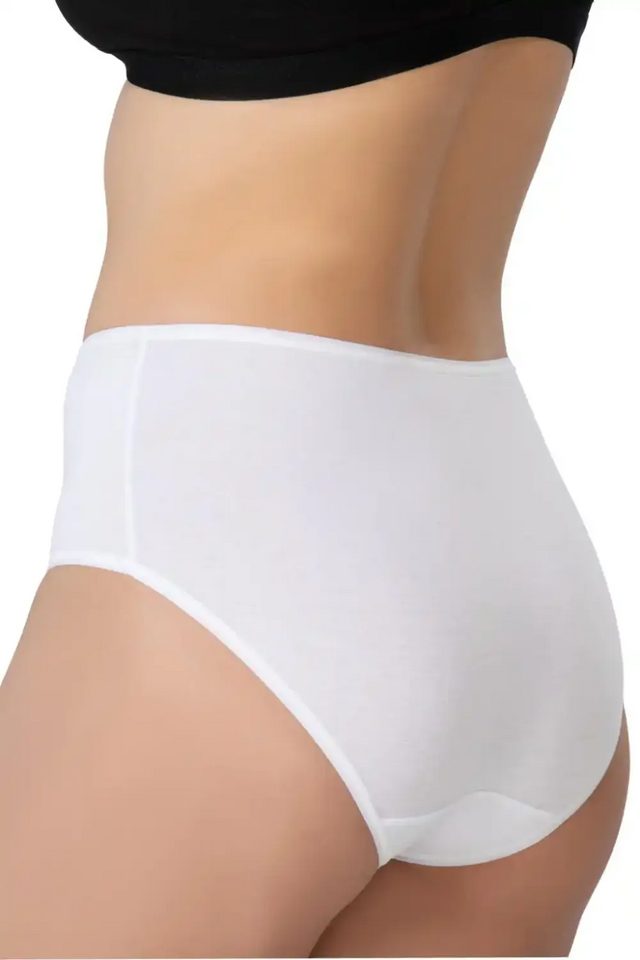 Beyaz Modal Cotton Yüksek Bel Külot
