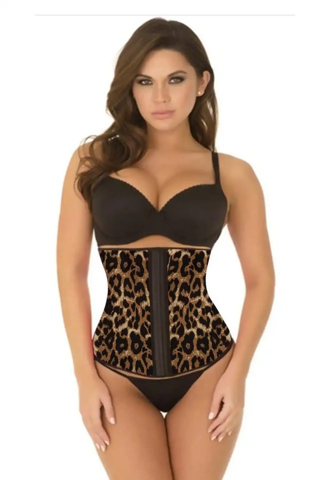Leopar Desenli Agraflı Bel Korse