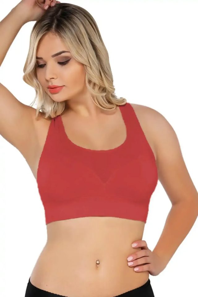 Mercan Dikişsiz Tül Pedli Toparlayıcı Büstiyer