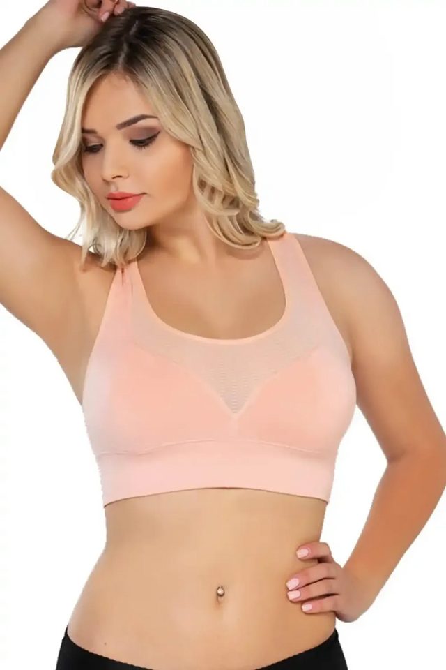 Pudra Dikişsiz Tül Pedli Toparlayıcı Büstiyer