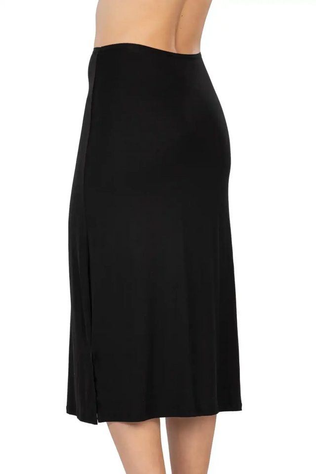 Siyah Modal Cotton Uzun Jupon