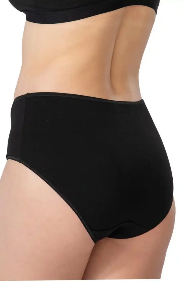 Siyah Modal Cotton Yüksek Bel Külot