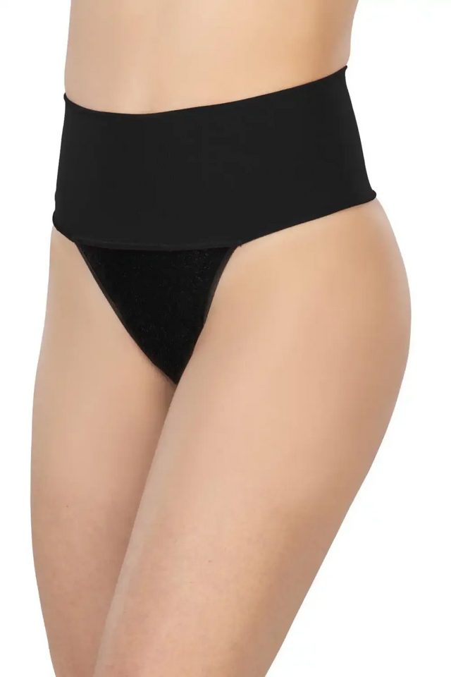 Siyah Seamless Çift Renk String Korse