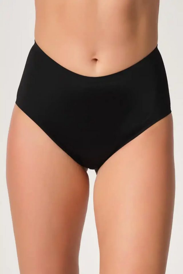 Siyah Yapıştırma Lazer Kesim Brezilya Slip