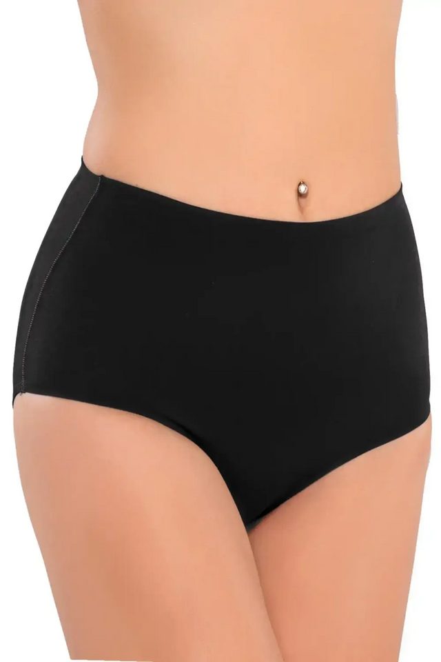 Siyah Yapıştırma Lazer Kesim Kadın Slip