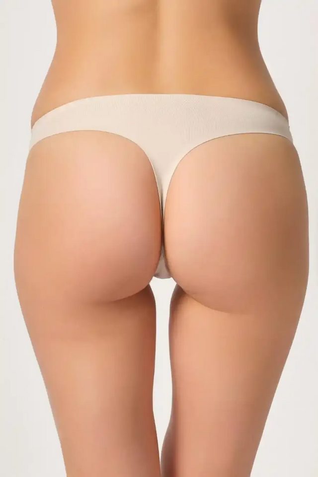 Ten Rengi Yapıştırma Lazer Kesim String Külot